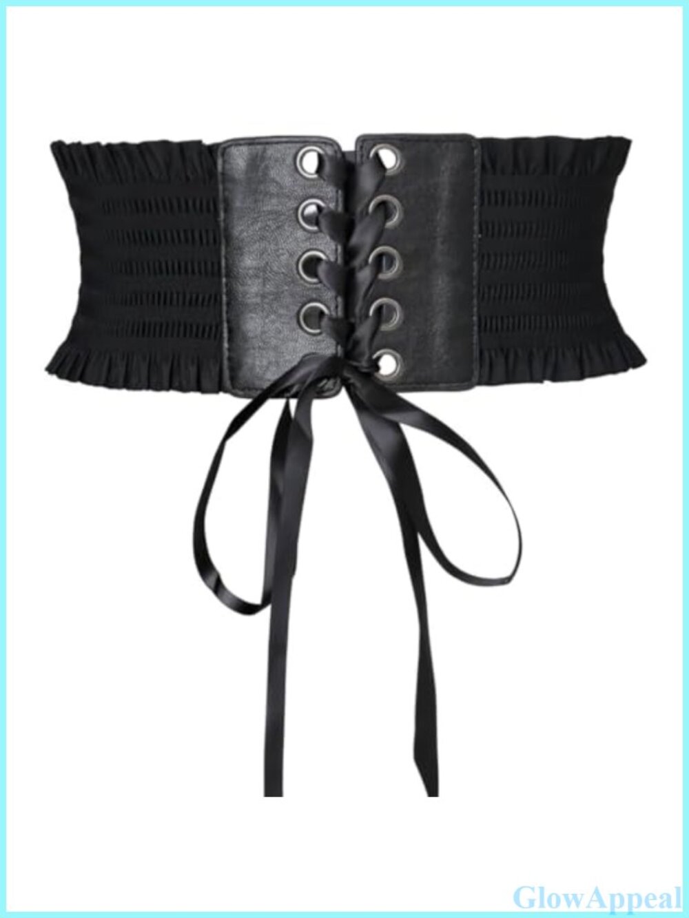 Wide Elastic Waist Cinch Belt Lace-Up Corset Belt for Women
